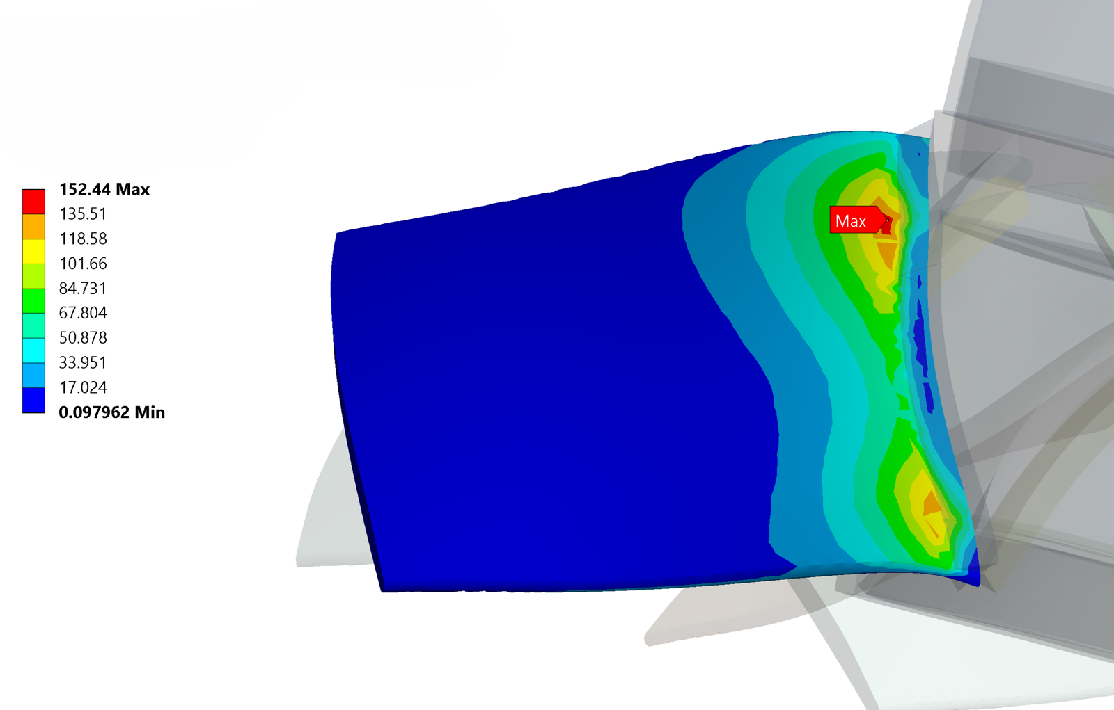 Equivalent Stress - Blade-Enlarged